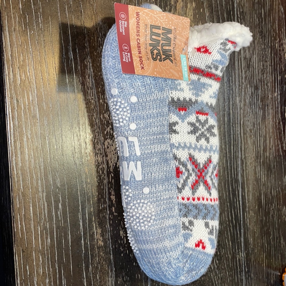 Muk Luks Women’s Cabin Socks.  New Never Worn